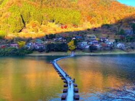 Tozura Floating Bridge, Lake Okutama