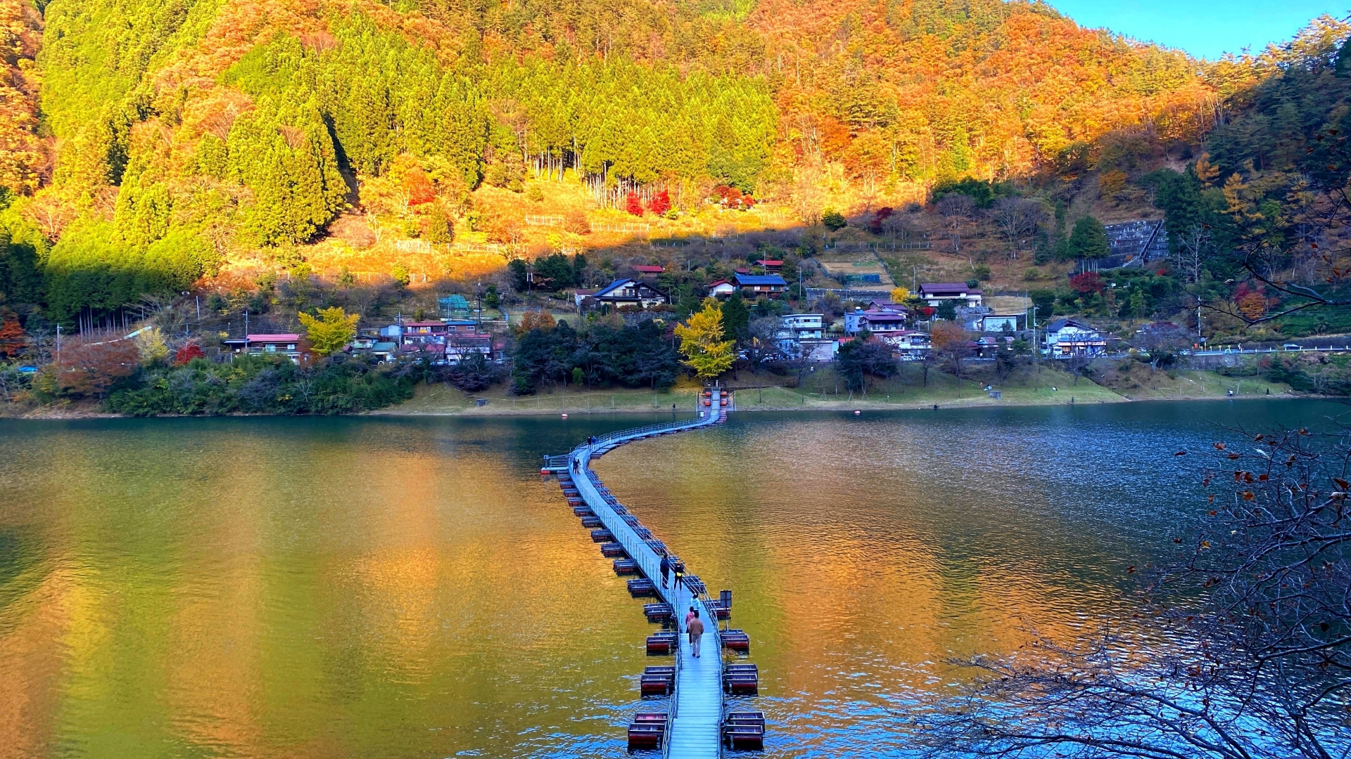 Tozura Floating Bridge, Lake Okutama